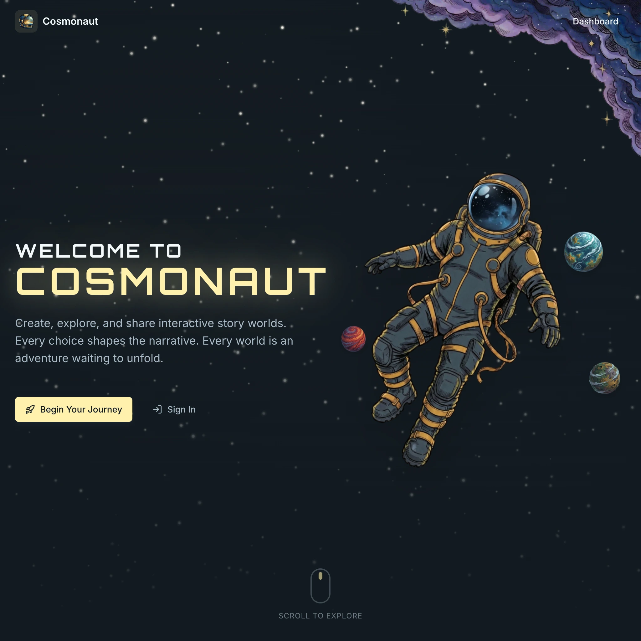Introducing Cosmonaut: Interactive Fiction, Reimagined